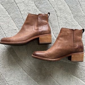 Brown ankle booties